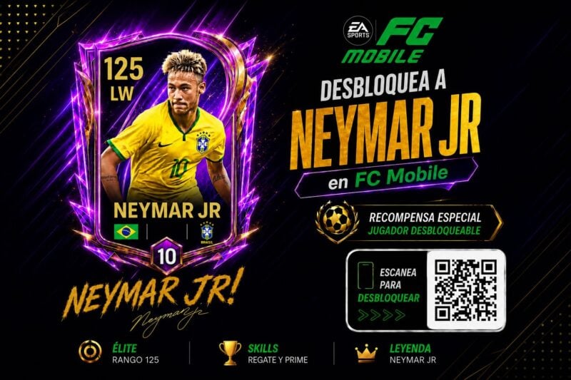 Desbloquea a NEYMAR JR 125 en FC Mobile 2026