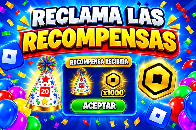 Cómo conseguir 500 robux y el gorro del 20 aniversario de roblox